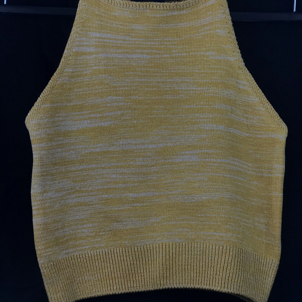 Gold knitted tank top